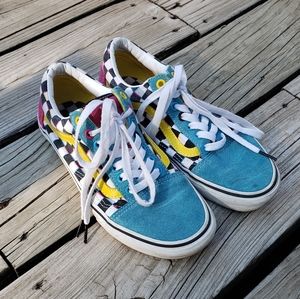 Vans Saved by the Bell Old Skool Checkered Suede Low Sneaker Women's 8 Men's 6.5